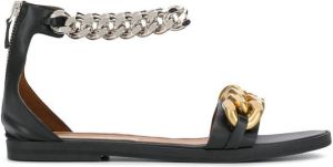 Stella McCartney chain-detail zip-up sandals Black