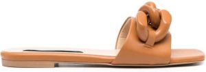 Stella McCartney chain-embellished slides Brown