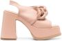 Stella McCartney chain-link 125mm block heel sandals Pink - Thumbnail 1