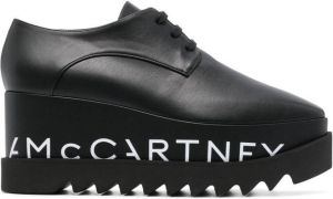 Stella McCartney Elyse logo-print platform shoes Black