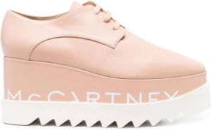 Stella McCartney Elyse logo-print platform shoes Pink