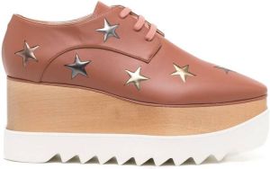 Stella McCartney Elyse star-embellished platform shoes Brown