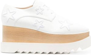Stella McCartney Elyse star-embroidered platform shoes White
