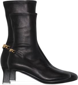 Stella McCartney Falabella chain ankle boots Black