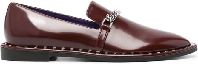 Stella McCartney Falabella chain-link detailing loafers Red