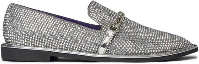 Stella McCartney Falabella crystal-embellished loafers Silver