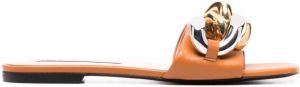 Stella McCartney Falabella flat sandals Orange