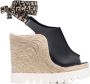 Stella McCartney Gaia wedge platform espadrilles Black - Thumbnail 1