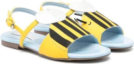 Stella McCartney Kids Bumblebee slingback sandals Yellow