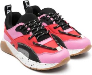 Stella McCartney Kids colour-block lace-up sneakers Red