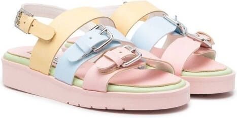 Stella McCartney Kids colourblock strappy sandals Pink