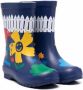 Stella McCartney Kids floral wellington boots Blue - Thumbnail 1