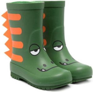 Stella McCartney Kids Gecko graphic-print Wellington boots Green