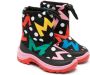 Stella McCartney Kids graphic-print drawstring snow boots Black - Thumbnail 1