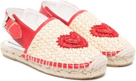 Stella McCartney Kids heart-motif sandals Neutrals
