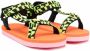 Stella McCartney Kids logo-print strap sandals Green - Thumbnail 1