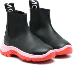 Stella McCartney Kids logo pull-tab ankle boots Black