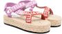 Stella McCartney Kids logo-tape sandals Pink - Thumbnail 1