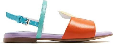 Stella McCartney Kids Seashell faux-leather sandals Orange