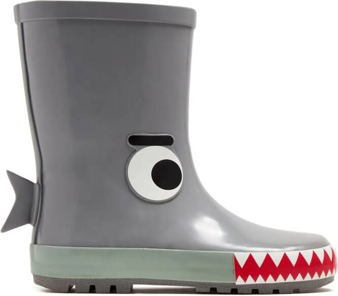 Stella McCartney Kids Shark rain boots Grey