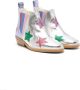 Stella McCartney Kids star-print metallic-finish boots Silver - Thumbnail 1