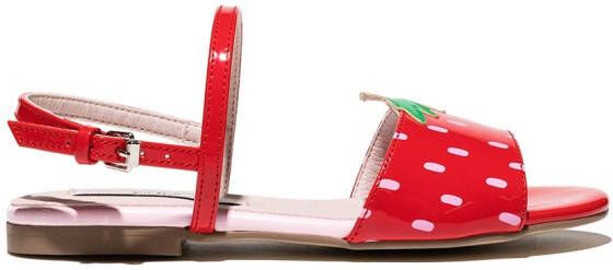 Stella McCartney Kids strawberry-motif sandals Red