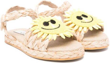 Stella McCartney Kids sun-appliqué slingback sandals Brown
