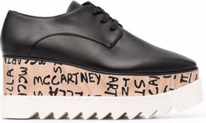 Stella McCartney logo flatform Derby shoes Black