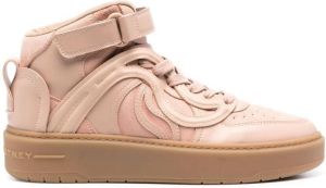 Stella McCartney logo patch faux leather sneakers Pink