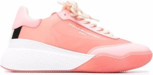 Stella McCartney logo-print lace-up sneakers Pink
