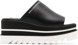 Stella McCartney platform-sole slip-on sandals Black
