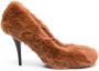 Stella McCartney Ryder 95mm faux-fur pumps Brown - Thumbnail 1