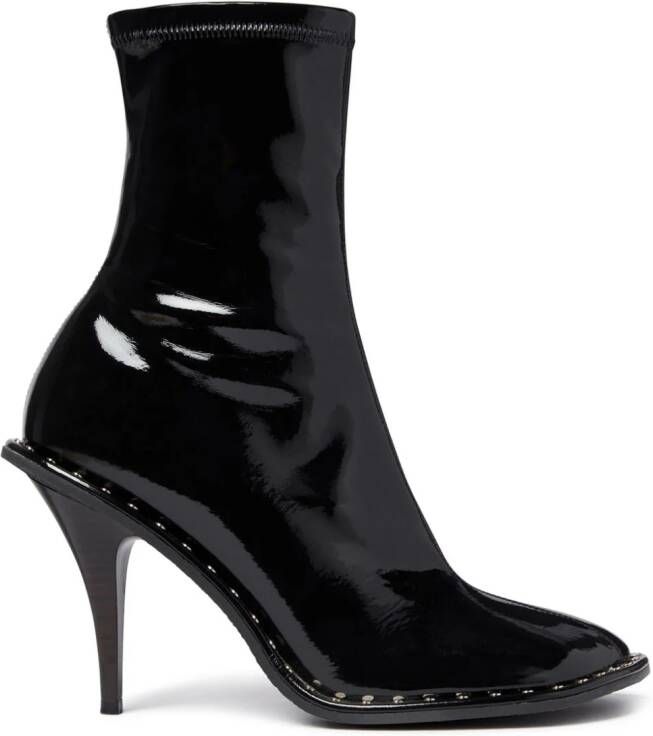Stella McCartney Ryder lacquered ankle boots Black