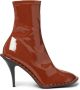 Stella McCartney Ryder lacquered ankle boots Brown - Thumbnail 1
