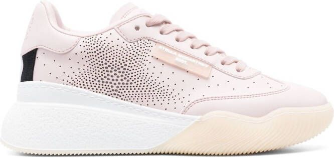 Stella McCartney sequin-embellished lace-up sneakers Pink