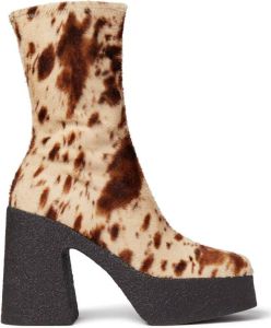 Stella McCartney Skyla animal-print boots Neutrals