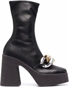 Stella McCartney Skyla chain-embellished 120mm boots Black