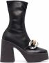 Stella McCartney Skyla chain-embellished 120mm boots Black - Thumbnail 1