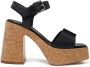 Stella McCartney Skyla cork-platform sandals Black - Thumbnail 1