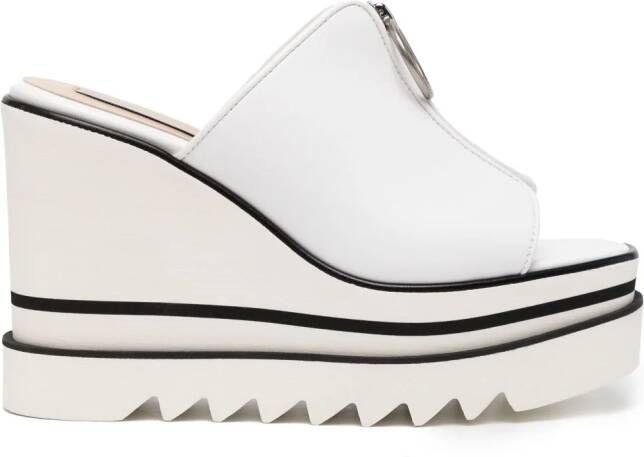 Stella McCartney Sneak-Elyse 80mm wedge sandals White