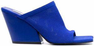 Stella McCartney square-toe stacked-heel mules Blue