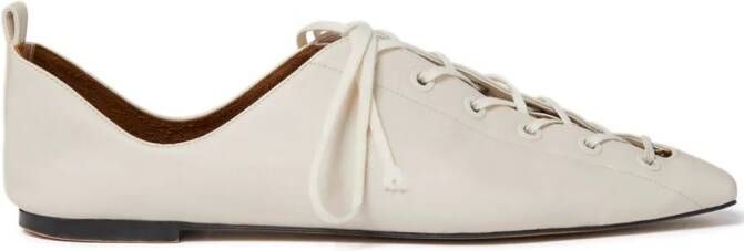 Stella McCartney Terra pointed lace-up shoes White