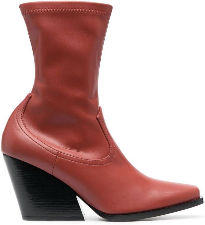 Stella McCartney Western ankle boots Red