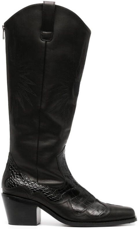 Stolen Girlfriends Club Western leather knee boots Black
