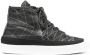 Stone Island abstract-print high-top sneakers Grey - Thumbnail 1