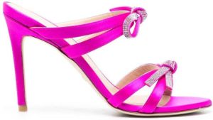 Stuart Weitzman 100mm bow-detail sandals Pink