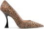 Stuart Weitzman 100mm leopard-print sandals Brown - Thumbnail 1