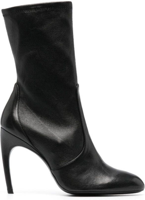 Stuart Weitzman 108mm leather boots Black