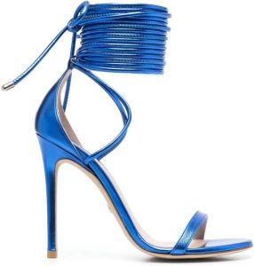Stuart Weitzman 110mm wrap ankle-strap sandals Blue