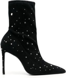 Stuart Weitzman 115mm crystal-embellished ankle boots Black